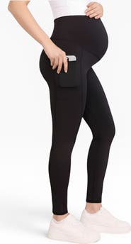 MOTHERHOOD MATERNITY Over the Belly Side Pocket Active Maternity Leggings