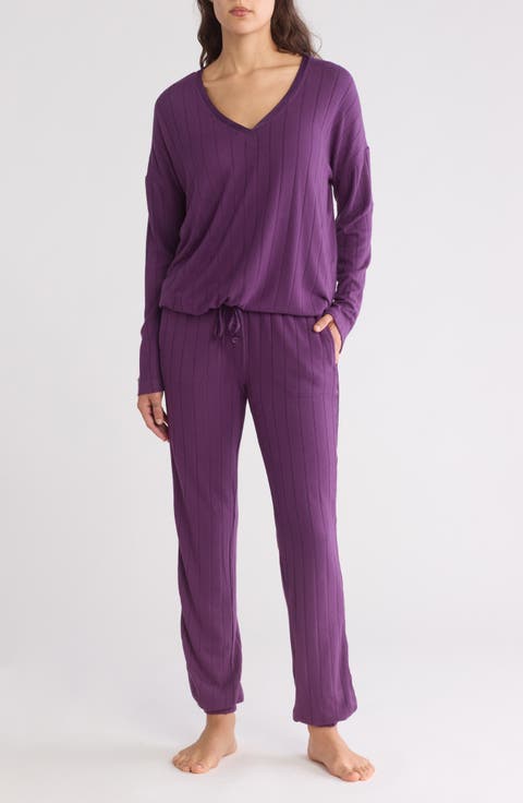 Rib Knit Jogger Pajamas