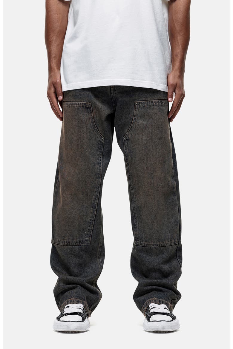 Traipes Blue Washed Baggy Denim Jeans, Main, color, Blue