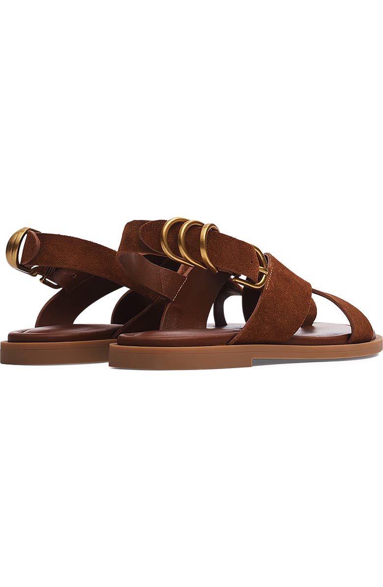 rag & bone Gia Toe Loop Sandal, Alternate, color, Umber Suede