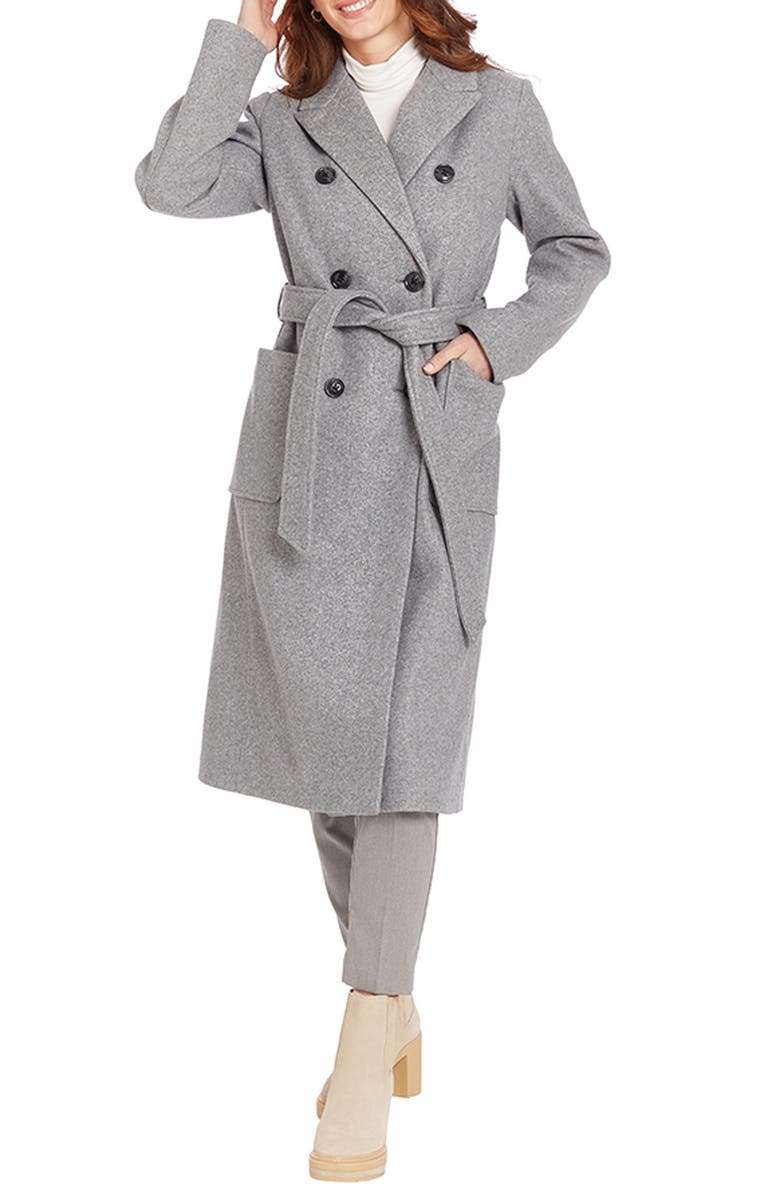 Frye Water Resistant Double Breasted Coat, Main, color, Grey
