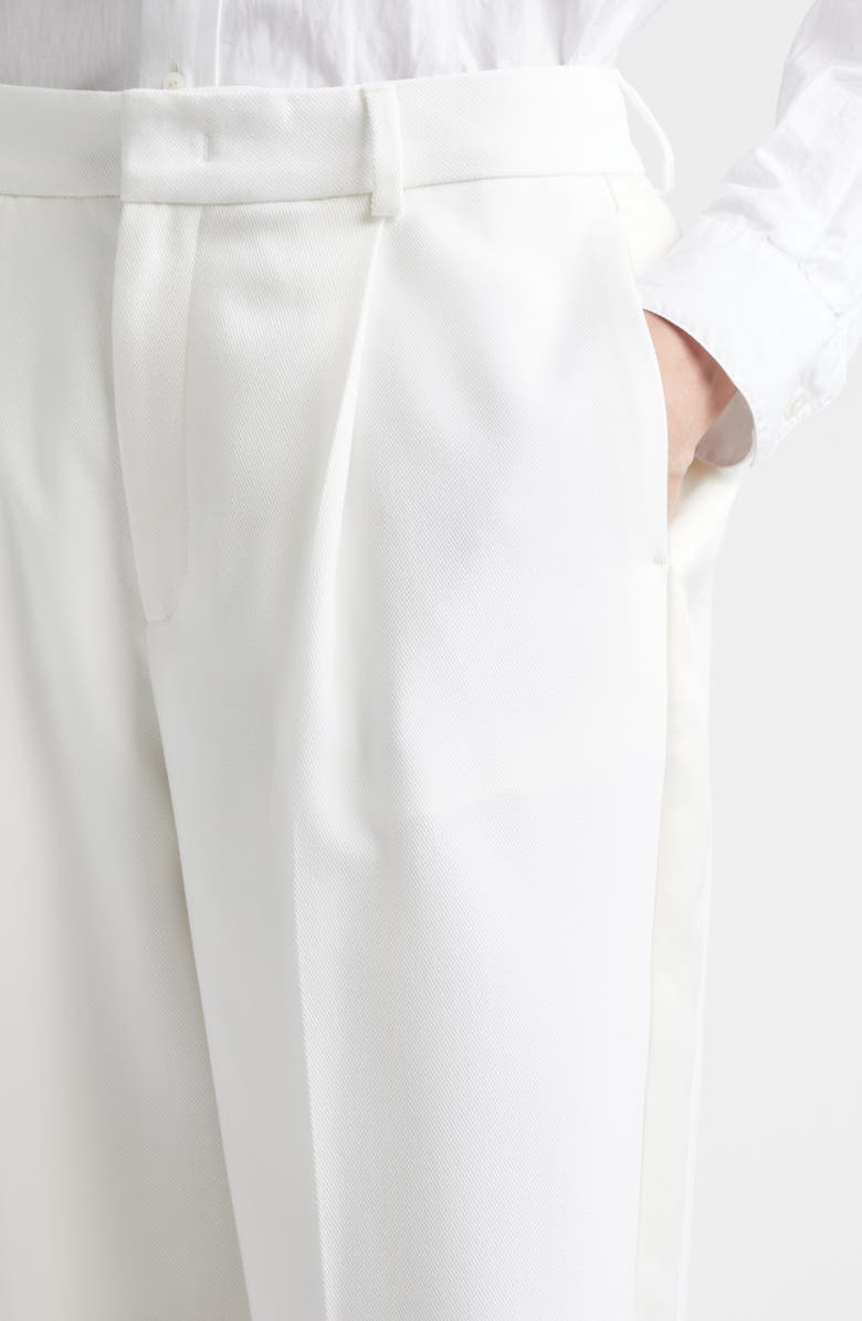 Victoria Beckham Tailored Straight Leg Trousers, Alternate, color, Ivory