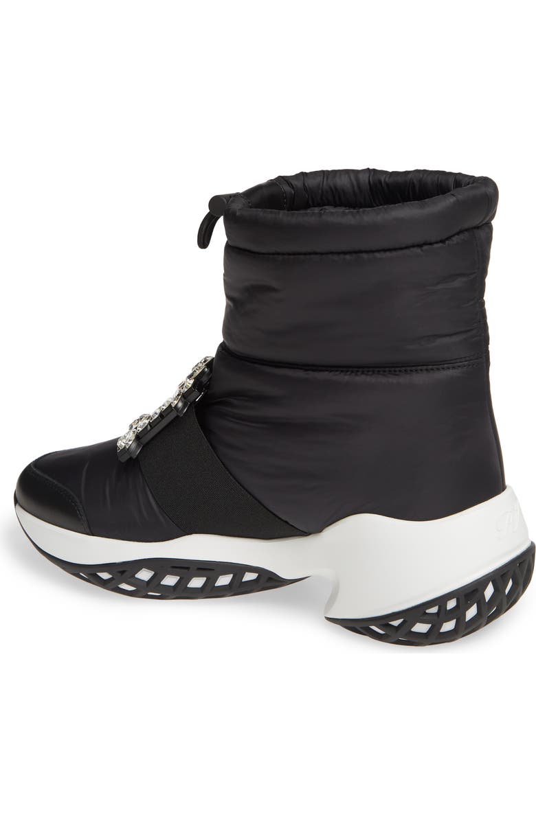 Roger Vivier Viv Run Crystal Buckle Snow Boot, Alternate, color,