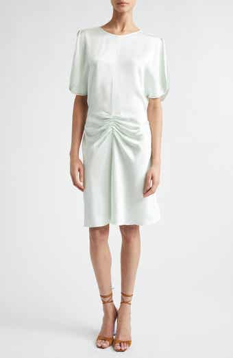 Ruched Waist Crepe Back Satin Minidress