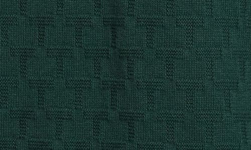 Ted Baker Sainsy Jacquard Cotton Blend Sweater In Green