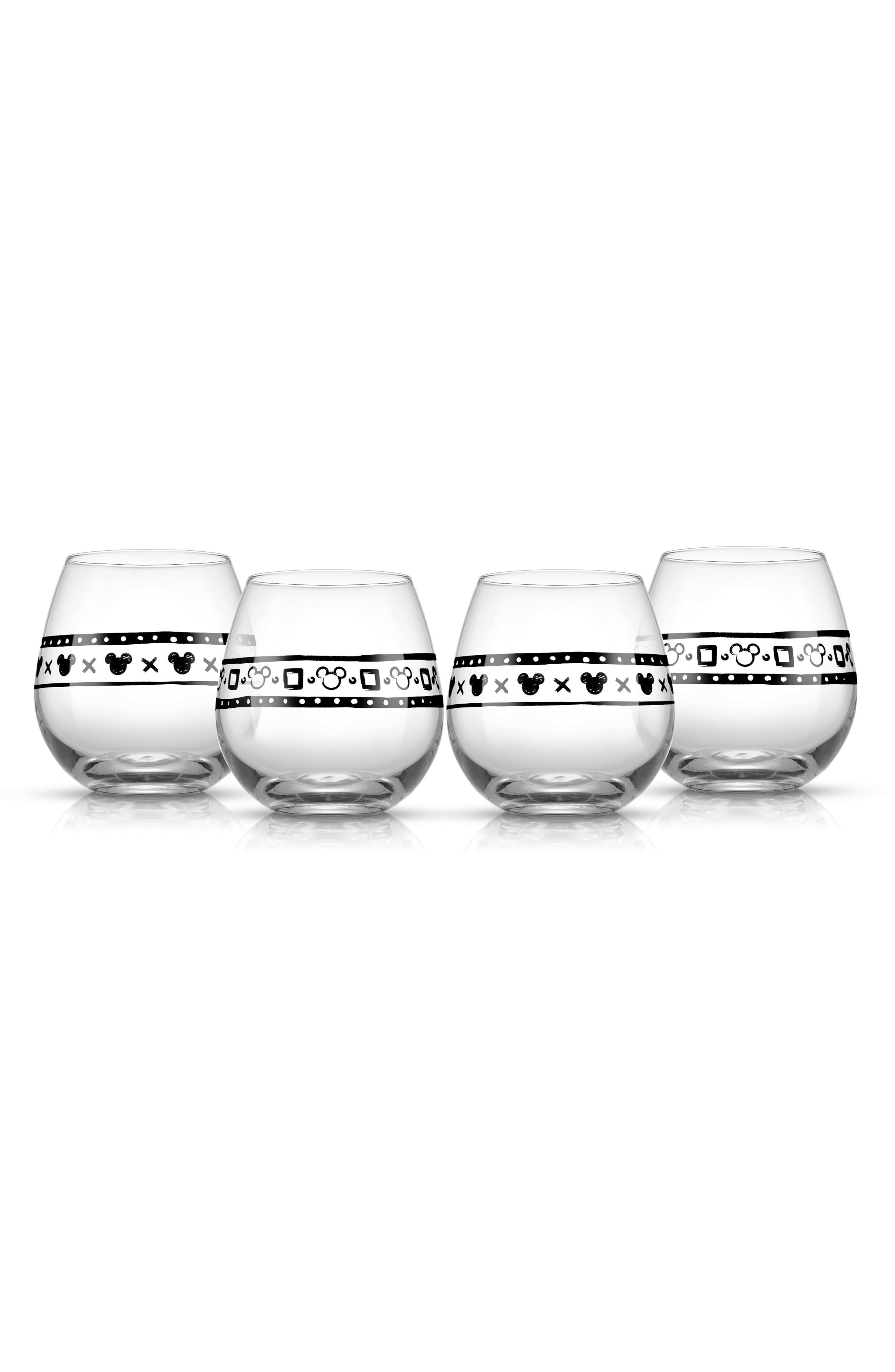 JoyJolt Disney Geo Picnic Wine Glasses - Set of 4