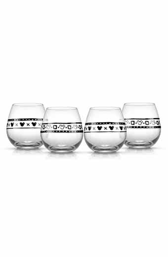 JoyJolt Disney Geo Picnic Wine Glasses - Set of 4