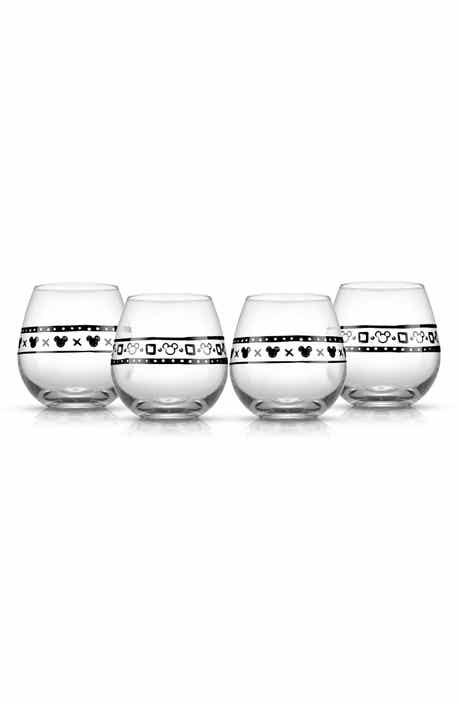 JoyJolt Disney Geo Picnic Wine Glasses - Set of 4