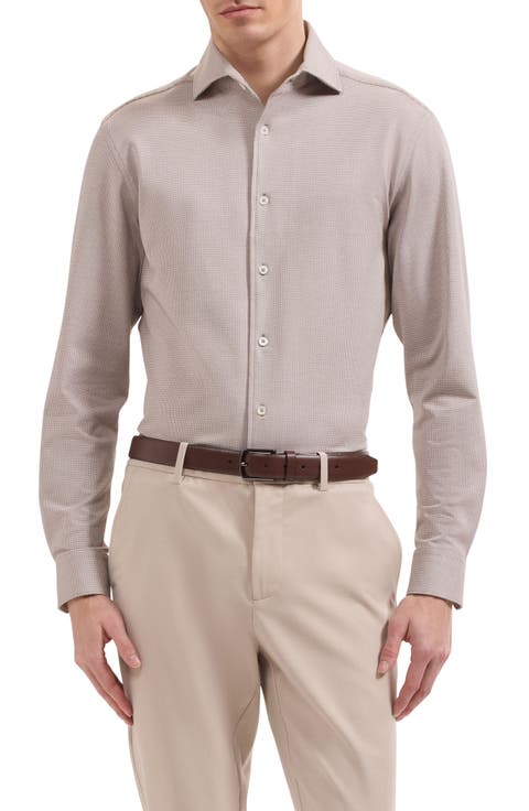 Devon OoohCotton® Houndstooth Button-Up Shirt