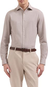 Bugatchi Devon OoohCotton® Houndstooth Button-Up Shirt