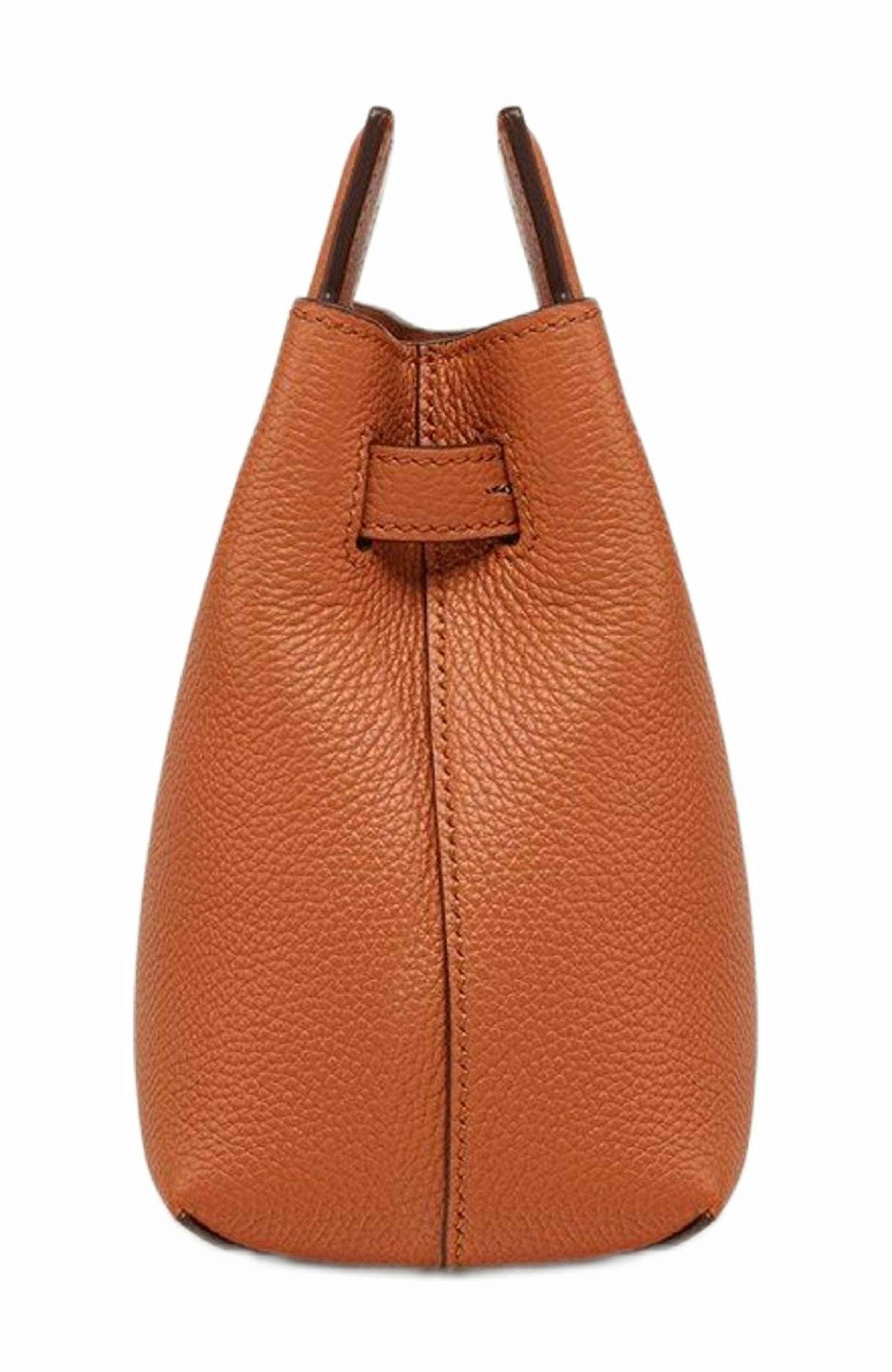MCM Soft Diamond Tote in Embossed Leather, Alternate, color, Terracotta