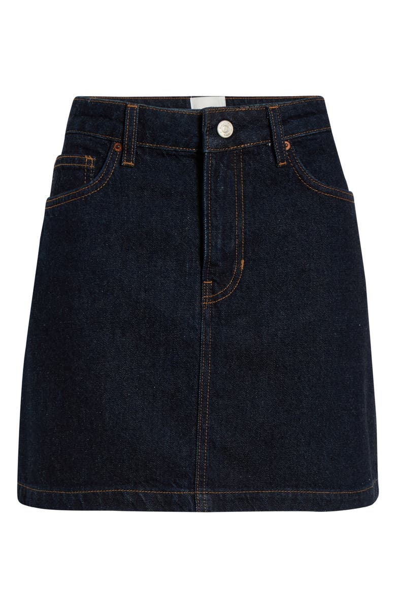 Reformation Rue High Waist Denim Miniskirt, Alternate, color, Ondine