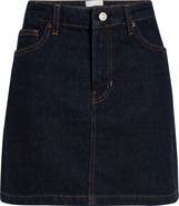 Reformation Rue High Waist Denim Miniskirt