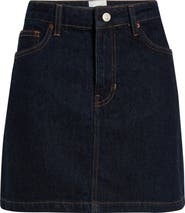 Reformation Rue High Waist Denim Miniskirt