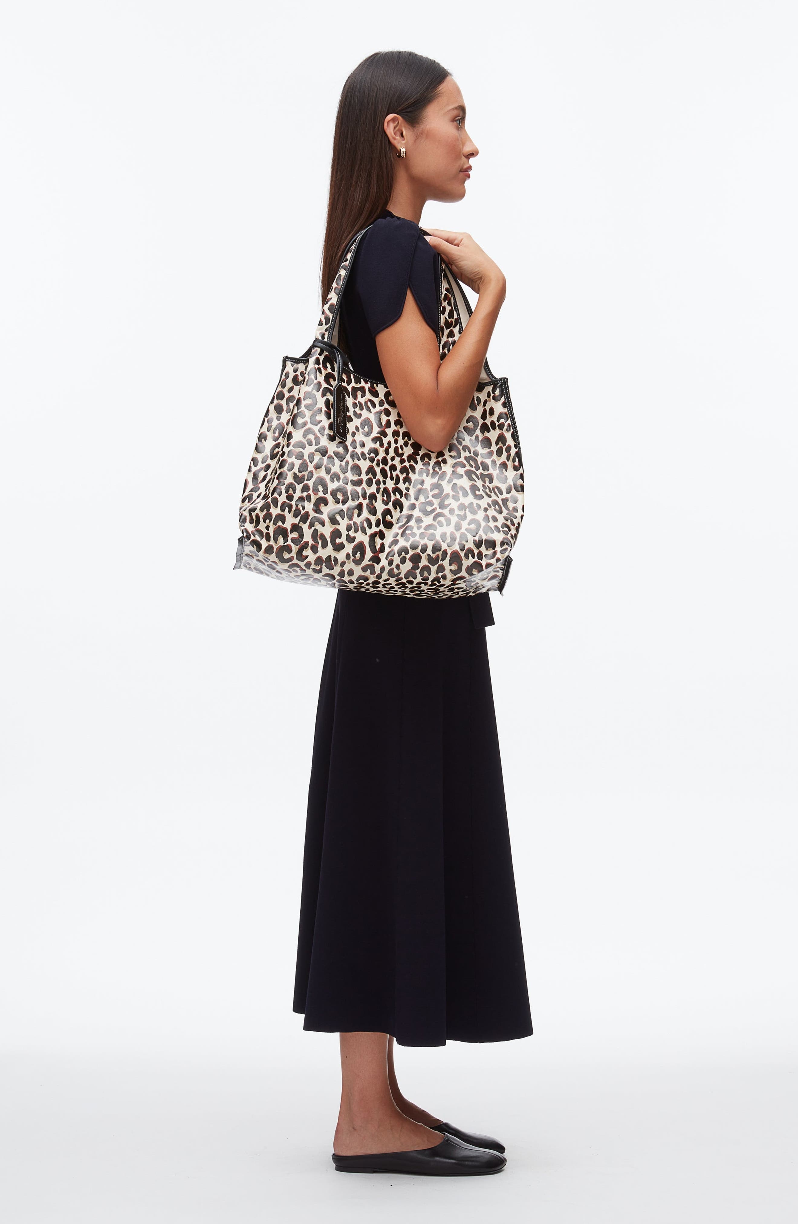 3.1 Phillip Lim Leopard Print Market Tote Bag, Alternate, color, Leopard Print