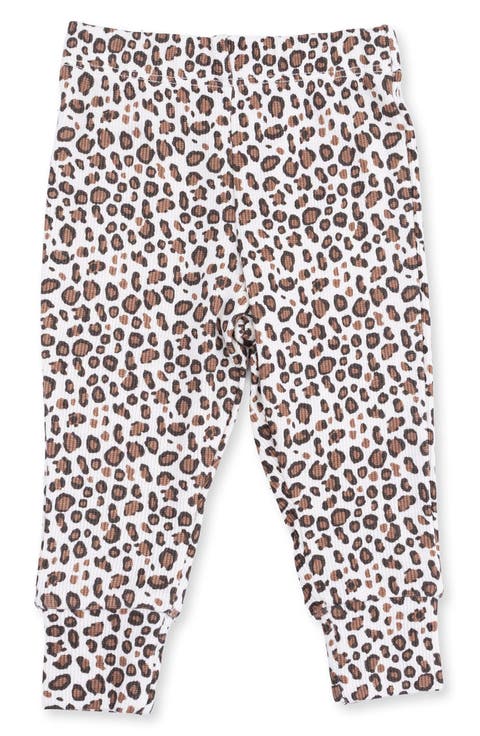 Leopard Print Ribbed Leggings