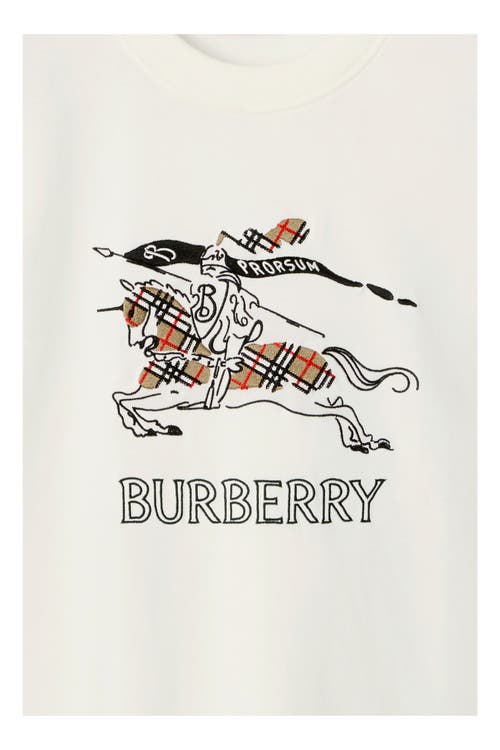Burberry Ekd Sketch Cotton T-shirt In White