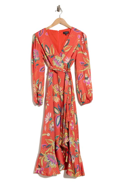 Tie Waist Long Sleeve Midi Dress