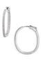 Cubic Zirconia Pavé Inside Out Hoop Earrings