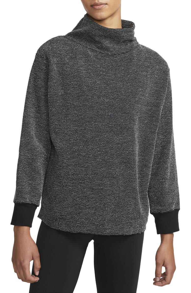 Nike Yoga Luxe Texture Cowl Neck Pullover, Main, color,