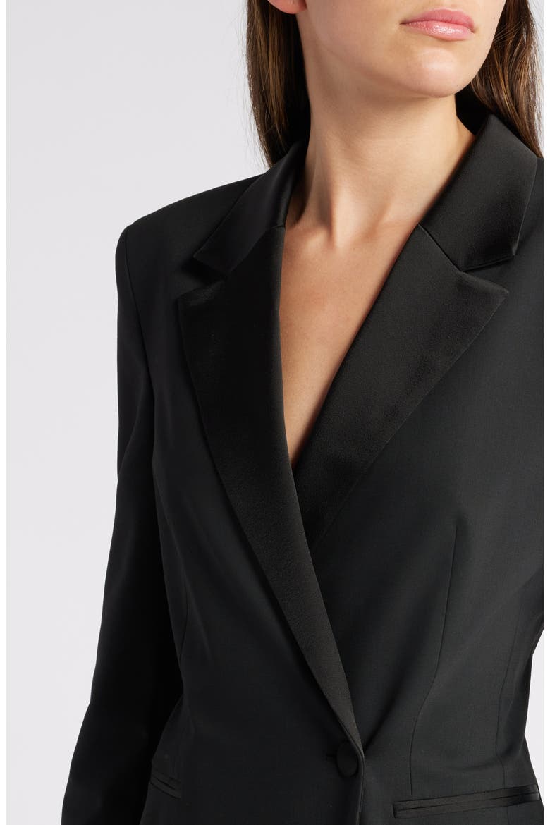 Dackea Long Sleeve Blazer Minidress, Alternate, color, BLK