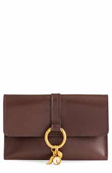 Charm Ring Leather Card Case