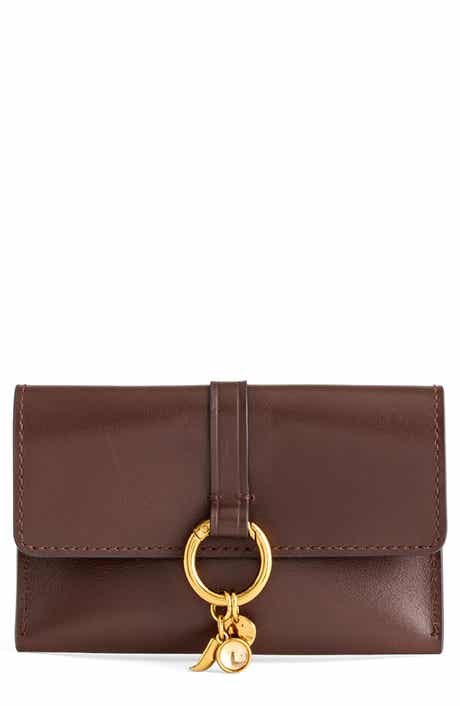 Charm Ring Leather Card Case