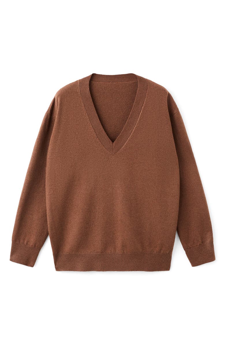 MANGO Fine Knit V-Neck Sweater, Alternate, color, 