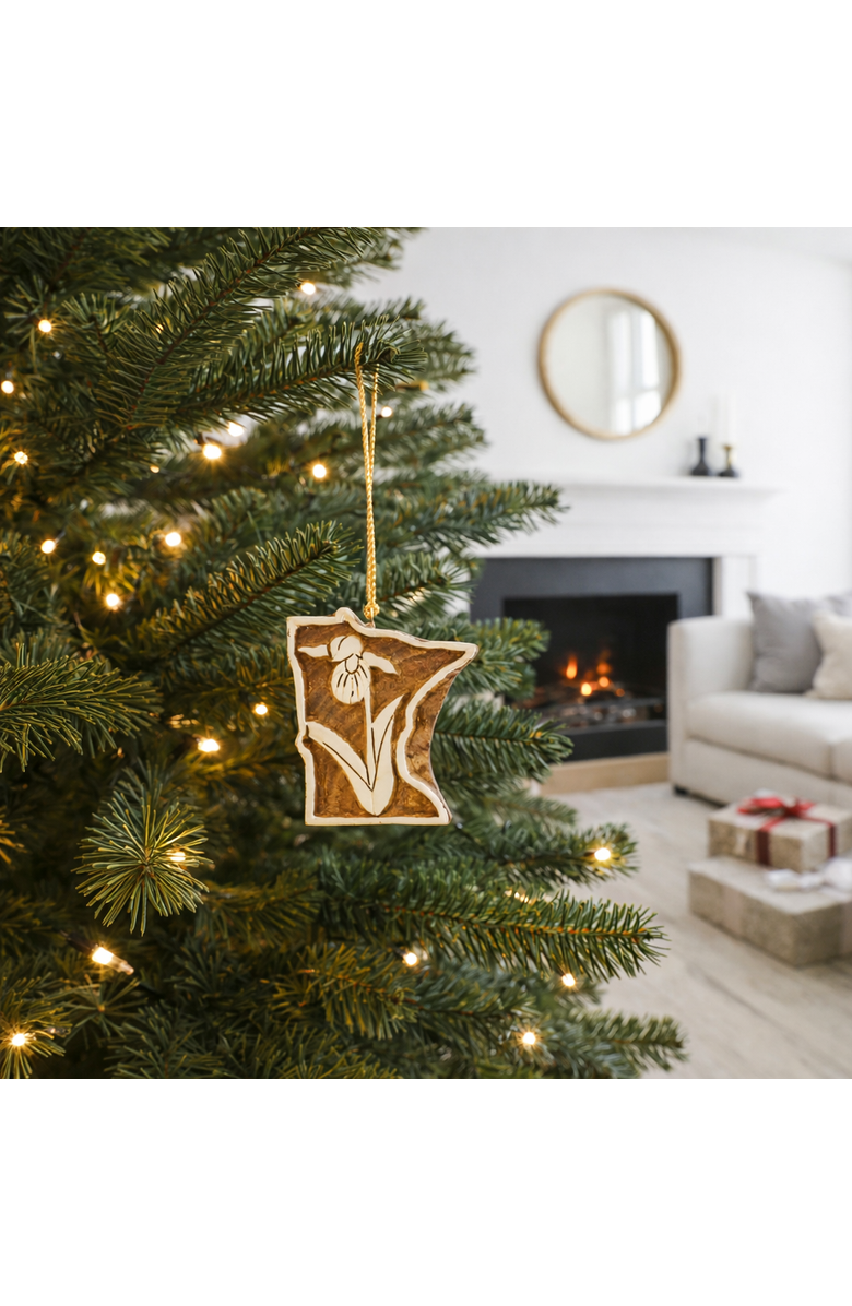 Matr Boomie Minnesota State Lady Slipper Ornament, Alternate, color, Natural