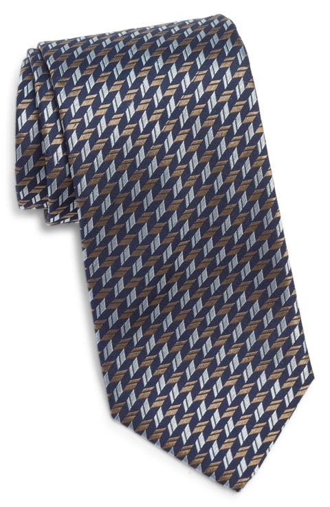 Geometric Silk Tie