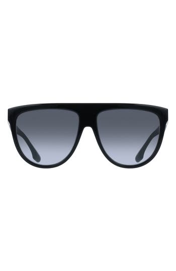 Victoria Beckham 58mm Aviator Sunglasses In Black