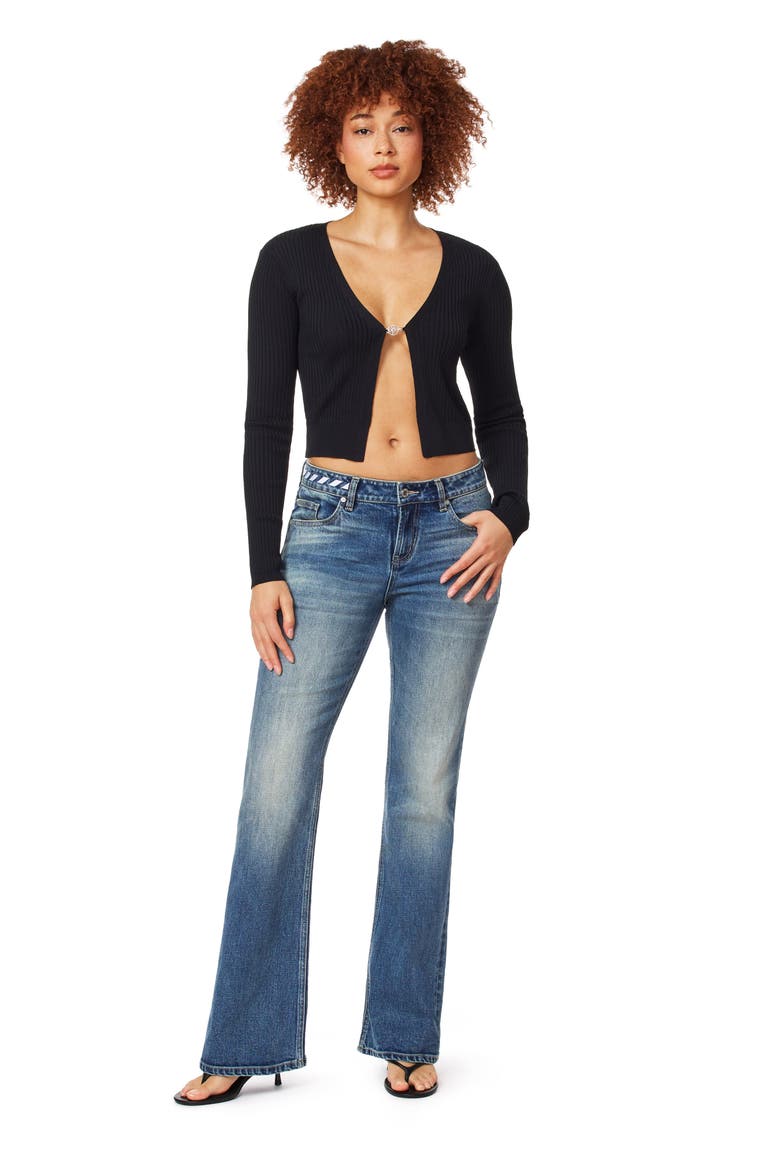 Hardware Ribbed Cardigan, Alternate, color, BLACK NIGHT