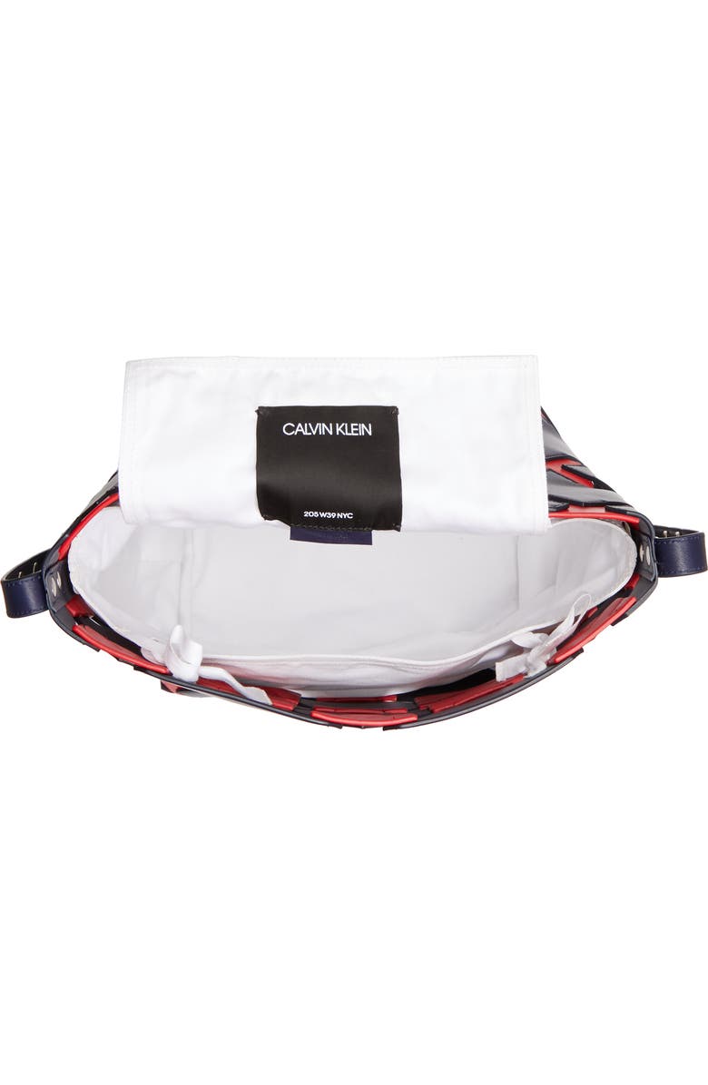 CALVIN KLEIN 205W39NYC Patchwork Quilt Leather Bucket Bag, Alternate, color,