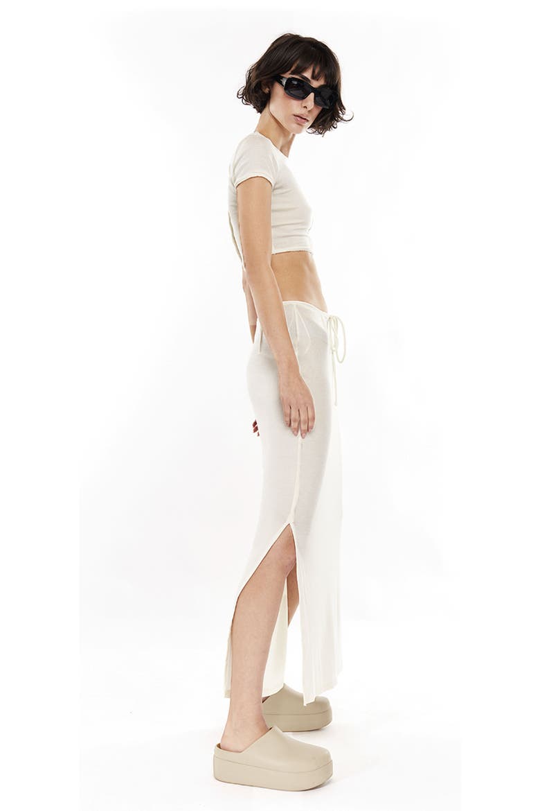 Papper Short Sleeve Crop Top, Alternate, color, White