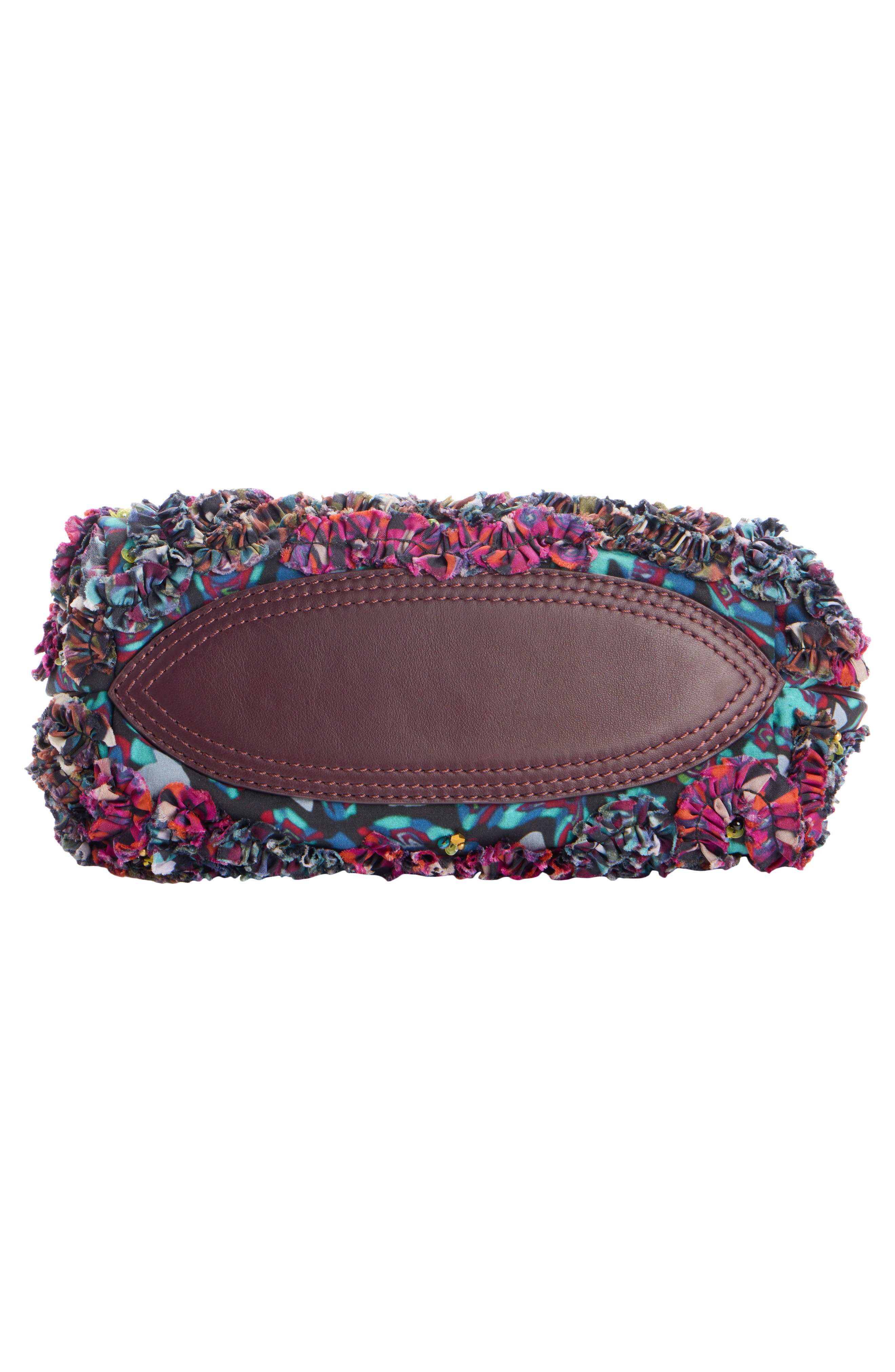 Mini Marbled Print Clutch, Alternate, color, PETROL 508