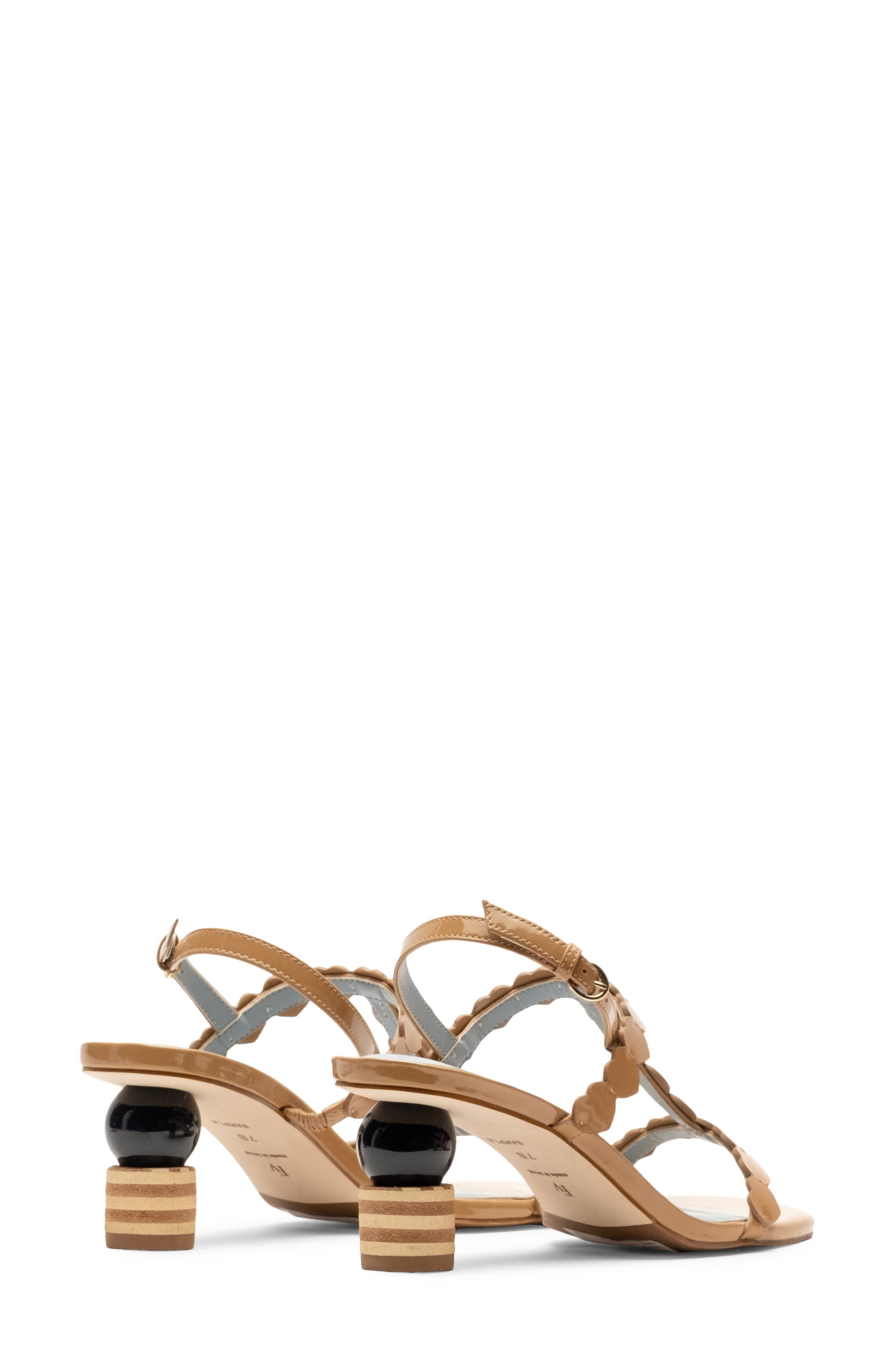 Frances Valentine Kiki Heart Strap Sandal, Alternate, color, Camel