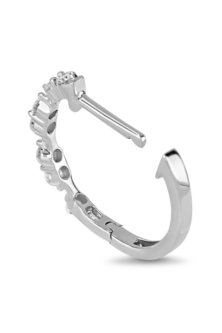 Audrey Diamond Hoop Earrings, Alternate, color, 18K WHITE GOLD/ DIAMOND