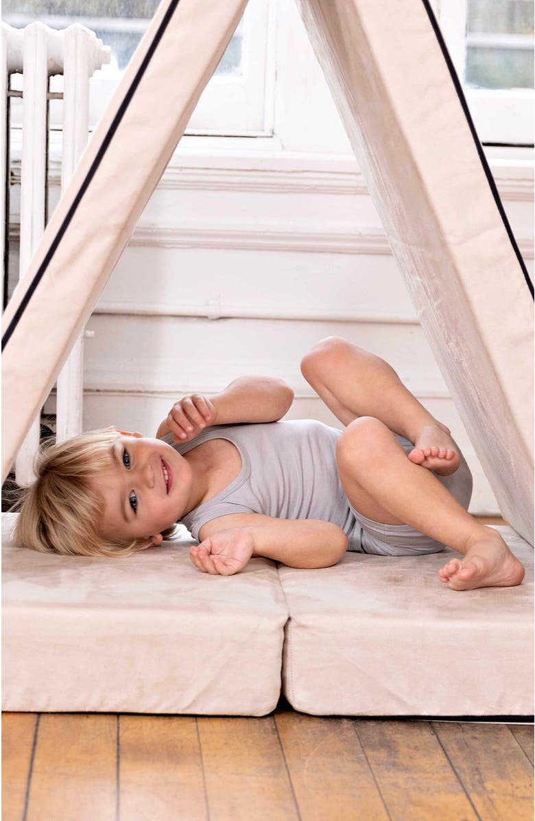 NoggiWear Logo Loungewear Set, Alternate, color, Blue / Taupe