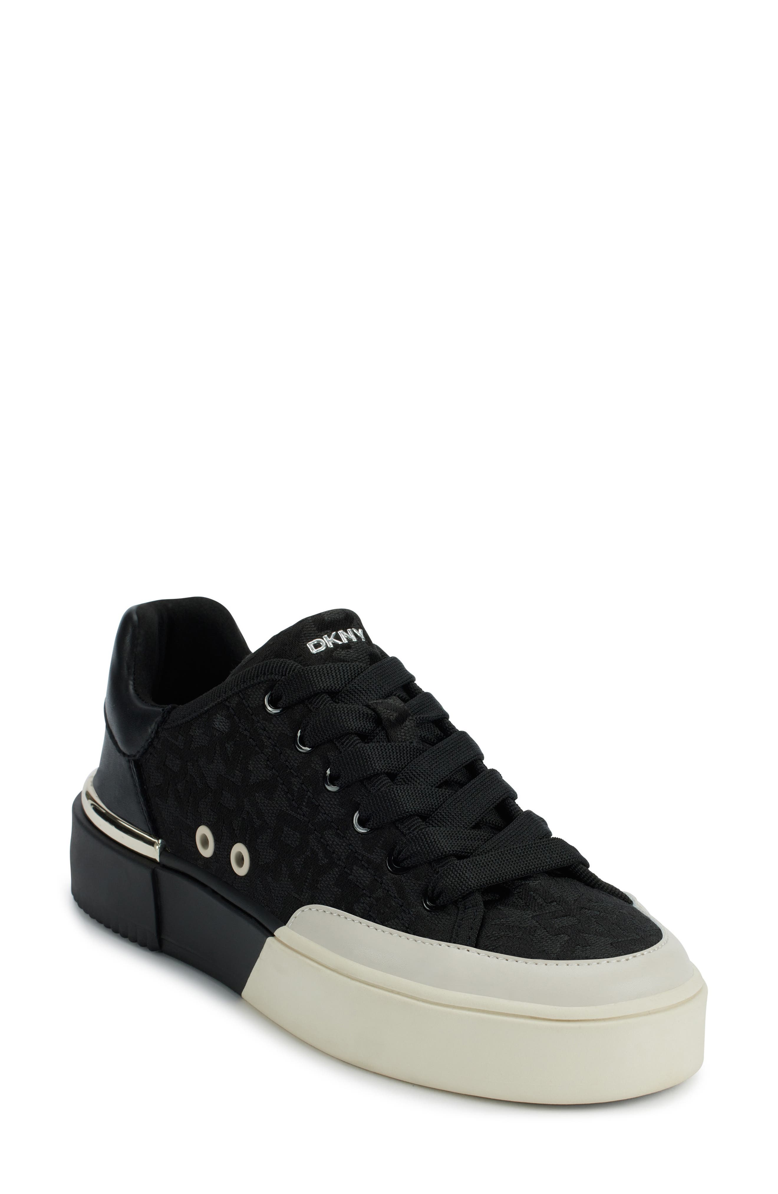 DKNY Bradley Platform Sneaker, Main, color, Black/ White