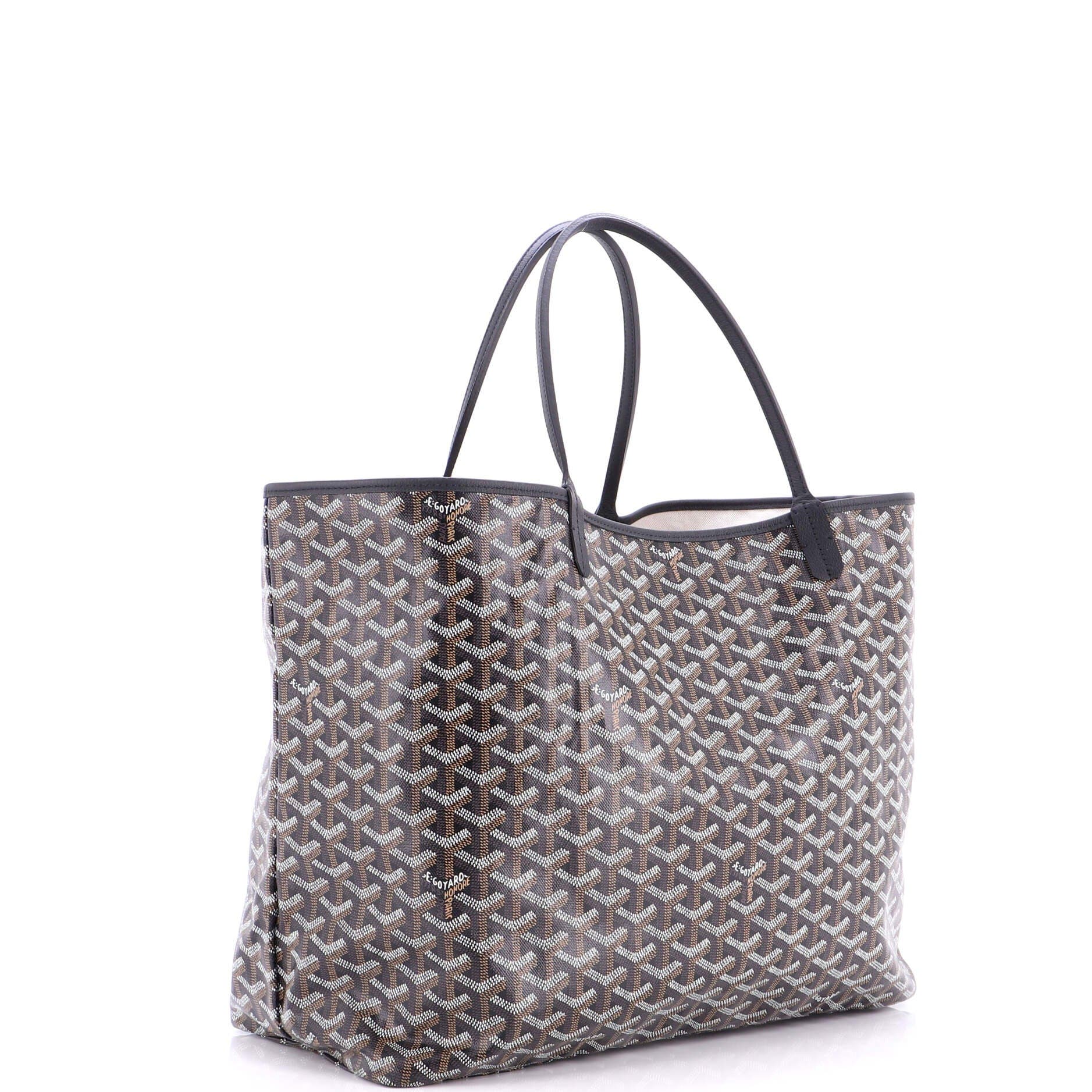 Pre-Owned Goyard Saint Louis Tote Coated Canvas GM, Alternate, color, Black