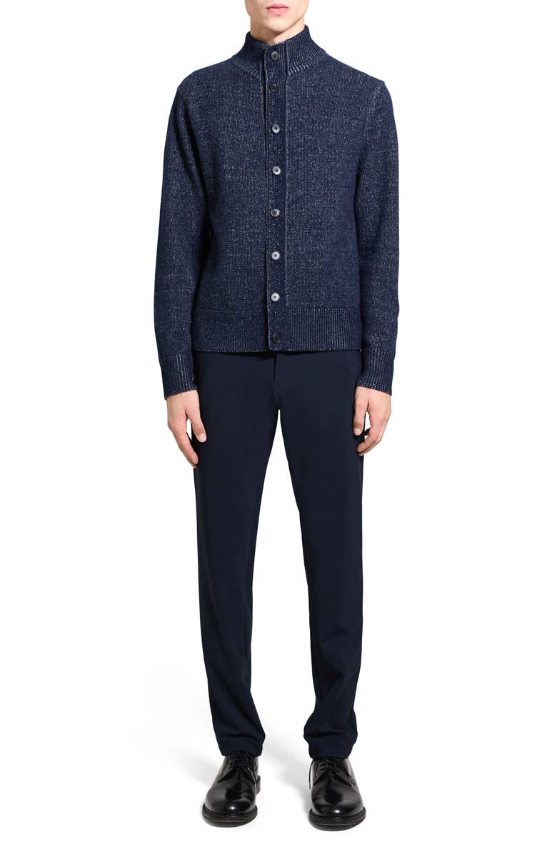 Theory Wilfred Wool & Cashmere Cardigan, Alternate, color, Baltic/ Pebble Heather