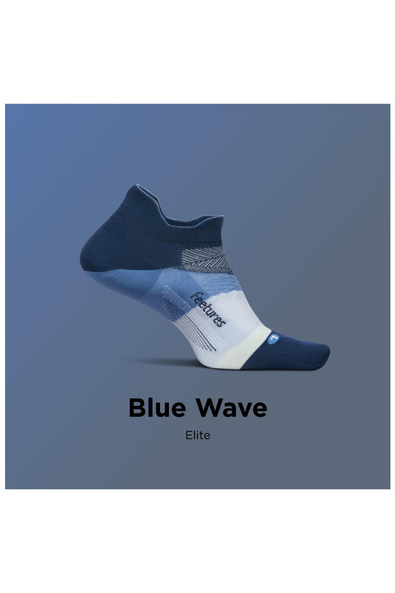 Elite Ultra Light Cushion Ankle Socks  Sport Sock with Targeted Compression, Alternate, color, Blue Wave