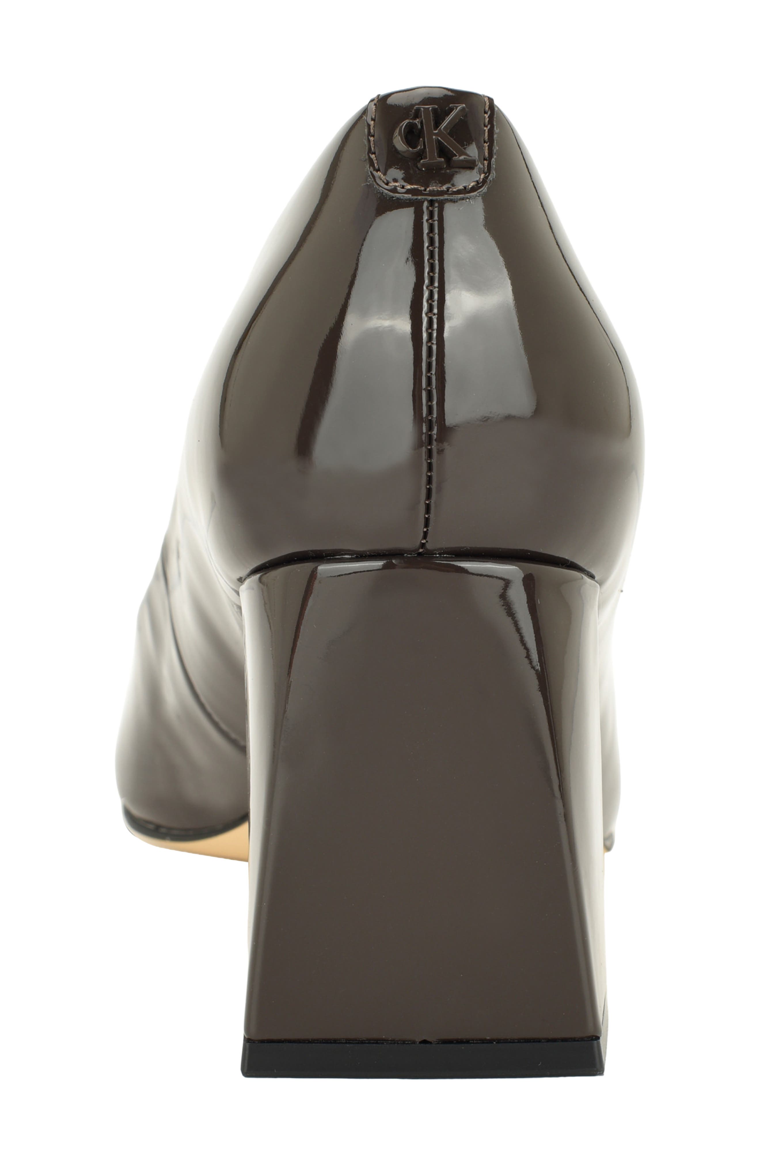 Nelanie Pointed Toe Pump, Alternate, color, DARK BROWN PATENT