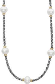 LAGOS Luna Cultured Pearl Station Necklace