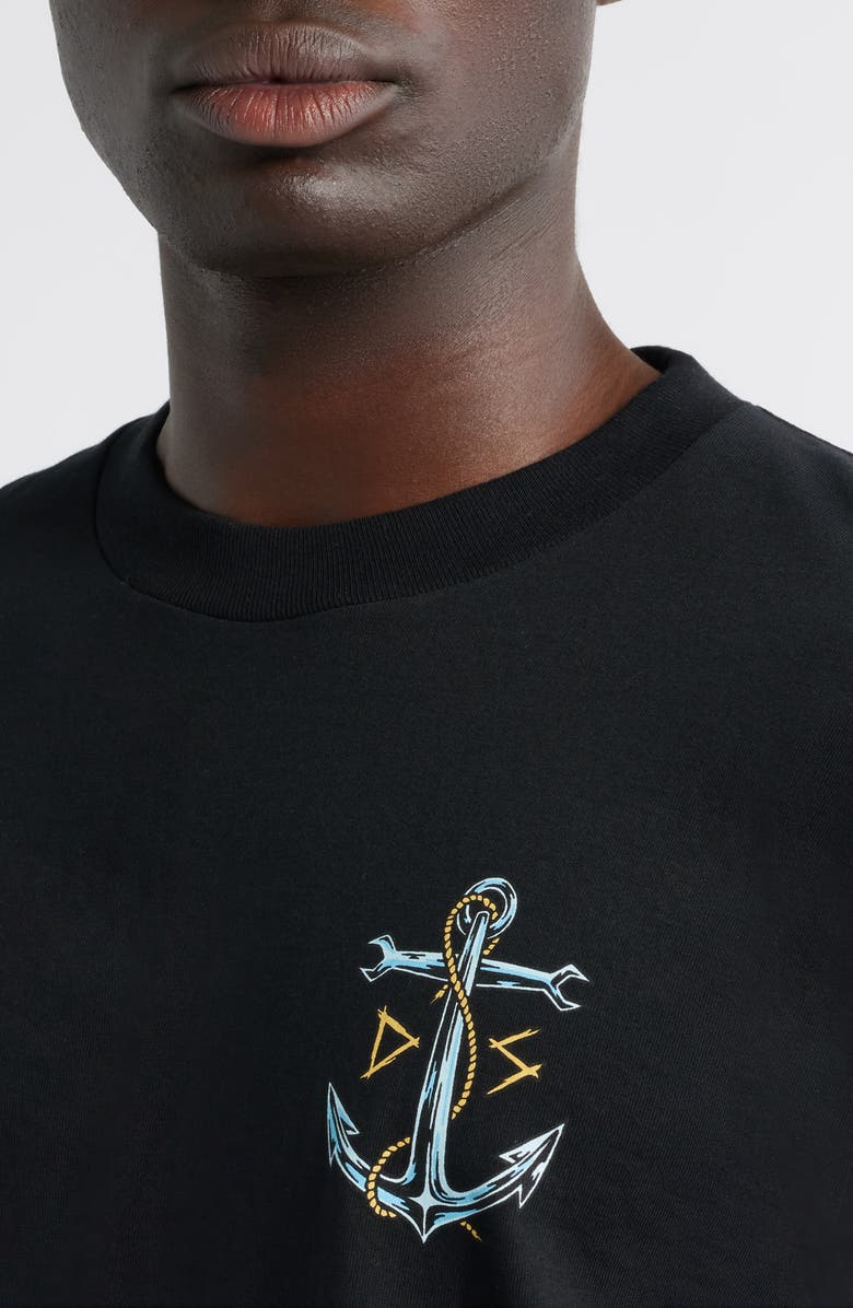 DARK SEAS Waterlogged Long Sleeve Graphic T-Shirt, Alternate, color, Black