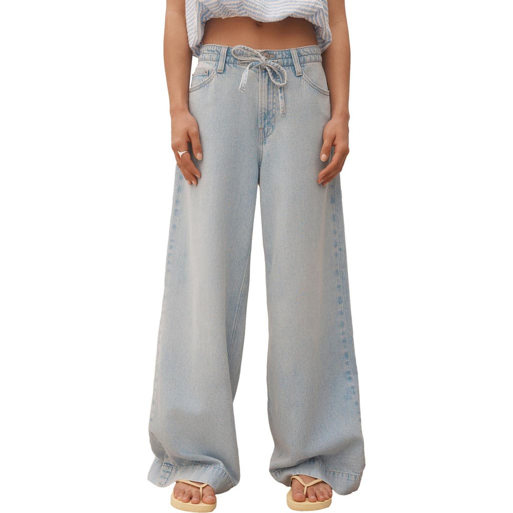 Next Tie Waist Jeans In Blue