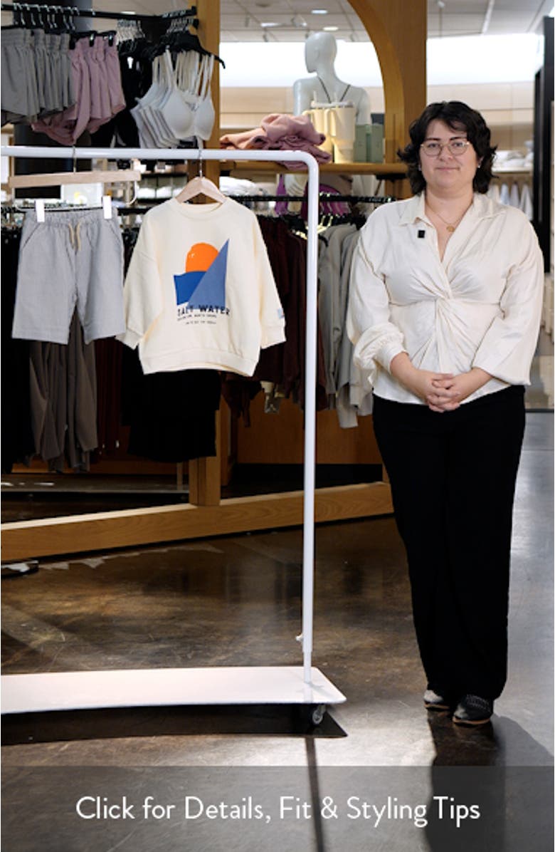 Kids' Sailing Cotton Graphic Sweatshirt & Striped Shorts Set, sales video thumbnail