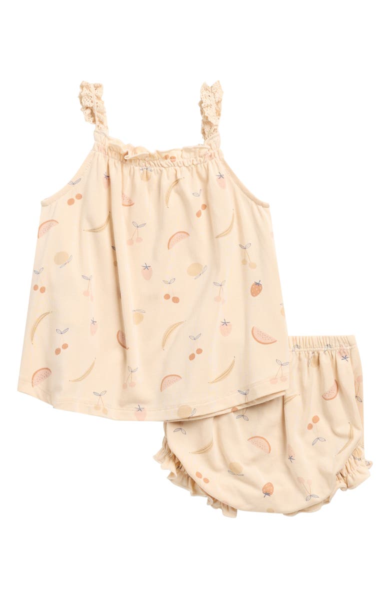 Rylee + Cru Fruit Lace Trim Swing Tank & Bloomers Set, Alternate, color, Shell