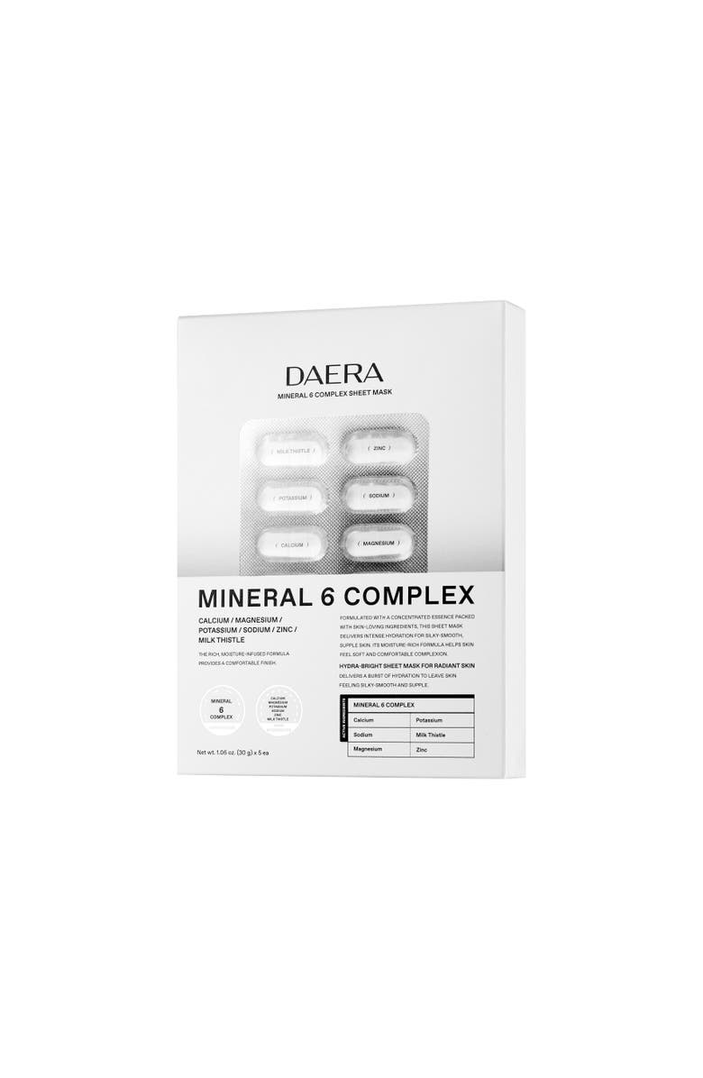 DAERA Mineral 6 Complex Sheet Mask, Alternate, color, White