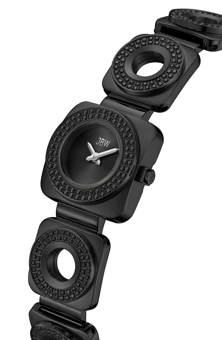 JBW Chasm Bracelet Watch, 22mm, Alternate, color, Ip Black/ Stainless Steel/ Bla